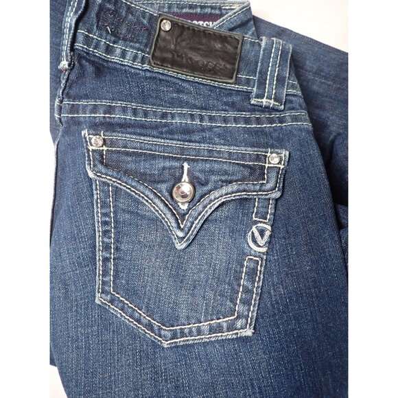 Vigoss Bootcut Jeans Women 3 Top Stitch Flap pockets Fade Classic Trendy‎ - Picture 6 of 6